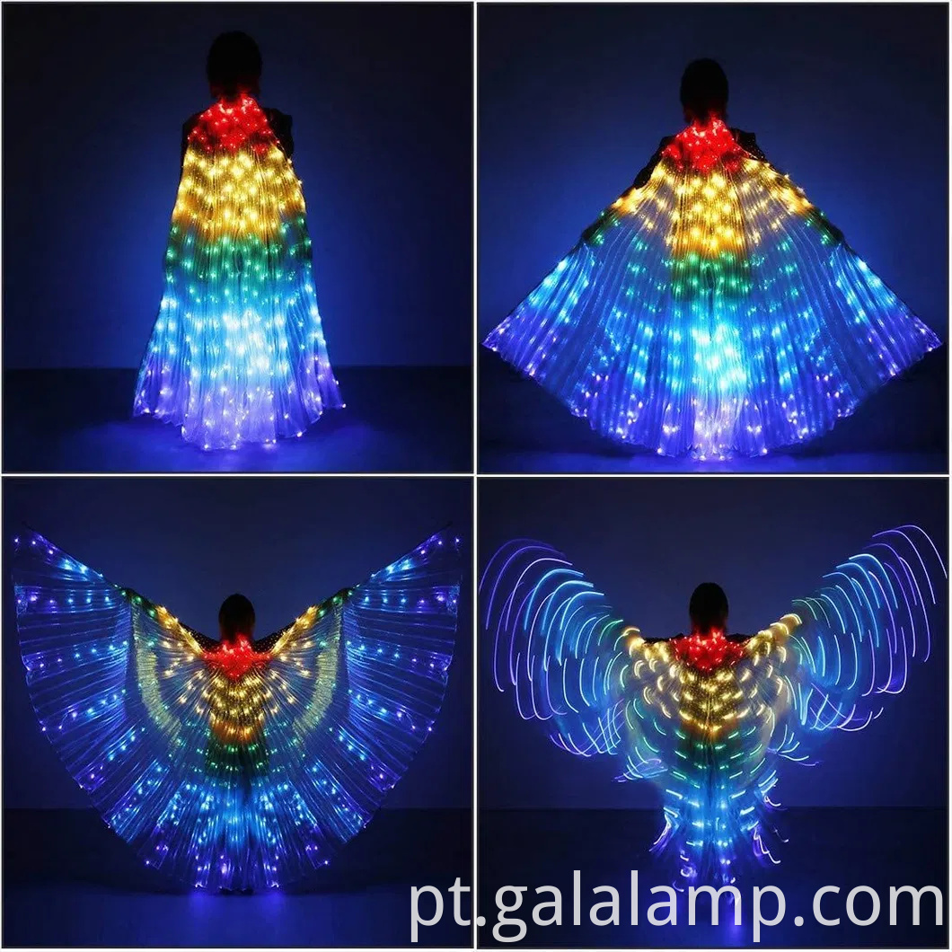 Iluminar led Isis Wings Belly Dance Carnival Rave Trajes
